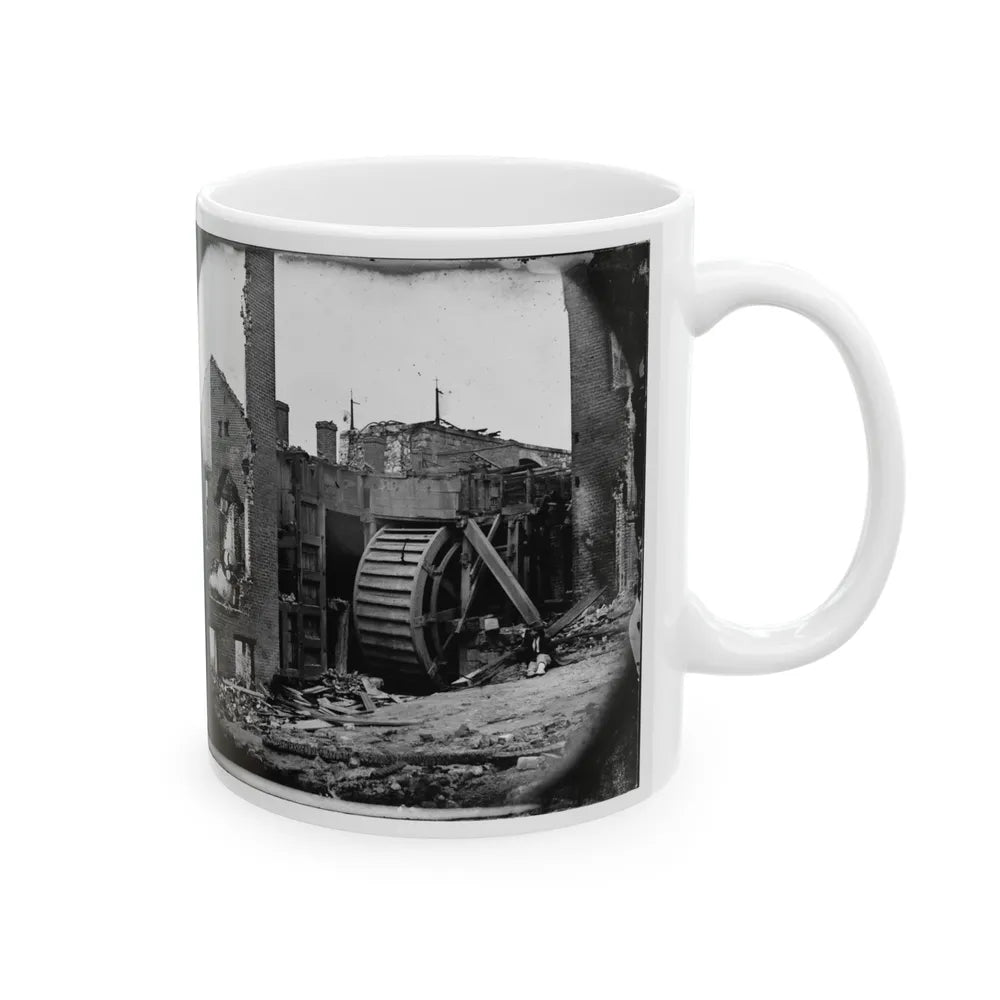 Richmond, Va. Ruins Of Paper Mill With Water-Wheel; Another View (U.S. Civil War) White Coffee Mug-Go Mug Yourself