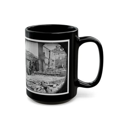 Richmond, Va. Ruins Of Paper Mill With Water-Wheel (U.S. Civil War) Black Coffee Mug-Go Mug Yourself