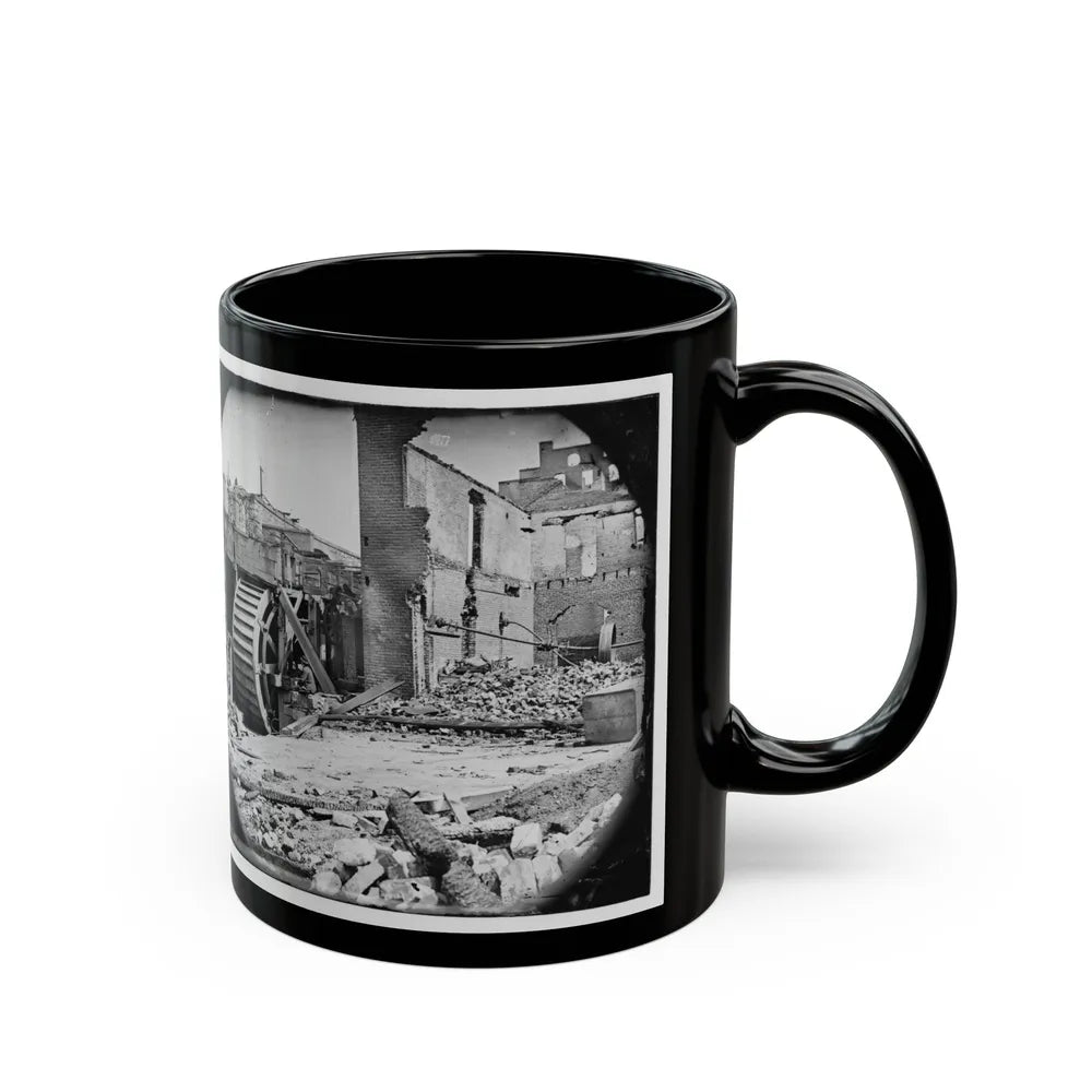 Richmond, Va. Ruins Of Paper Mill With Water-Wheel (U.S. Civil War) Black Coffee Mug-Go Mug Yourself