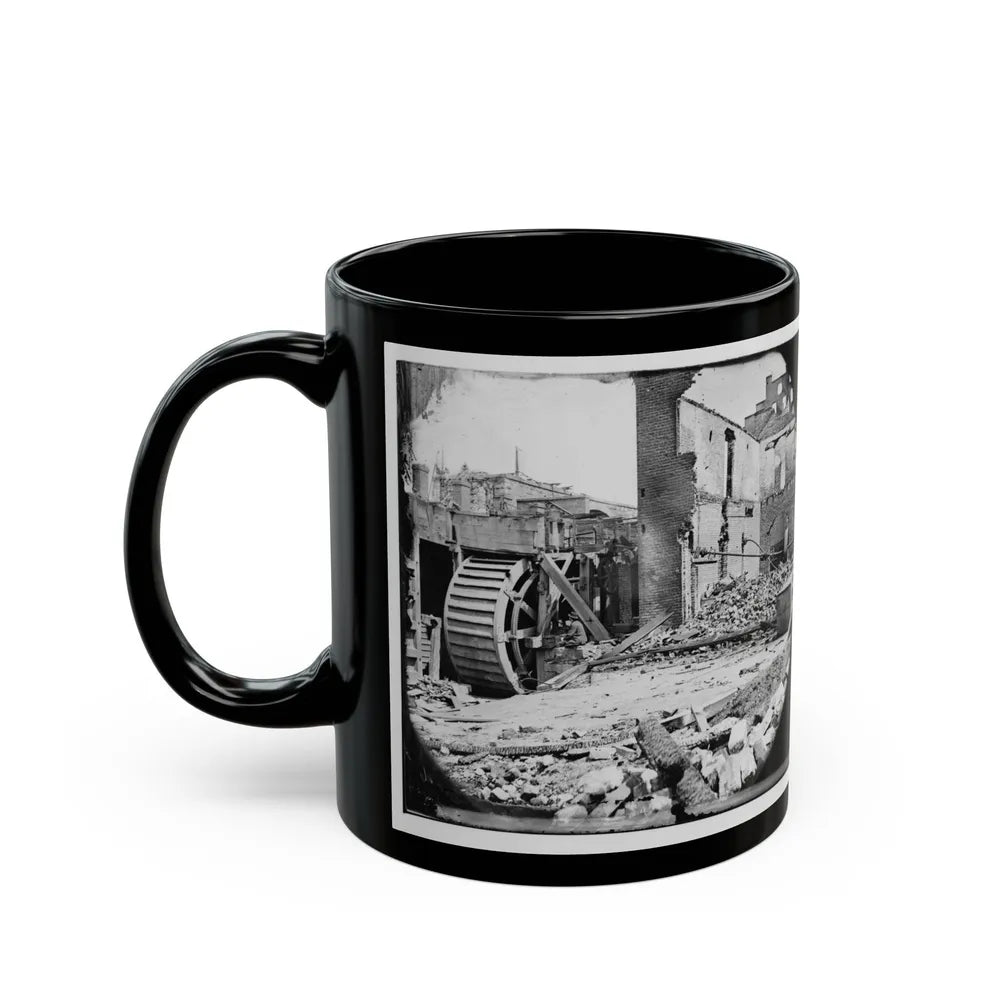 Richmond, Va. Ruins Of Paper Mill With Water-Wheel (U.S. Civil War) Black Coffee Mug-Go Mug Yourself