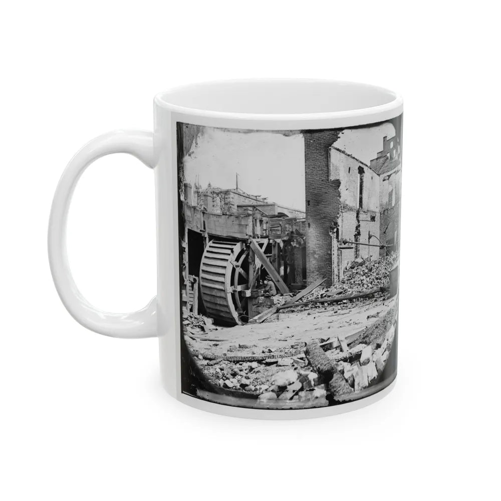 Richmond, Va. Ruins Of Paper Mill With Water-Wheel (U.S. Civil War) White Coffee Mug-Go Mug Yourself