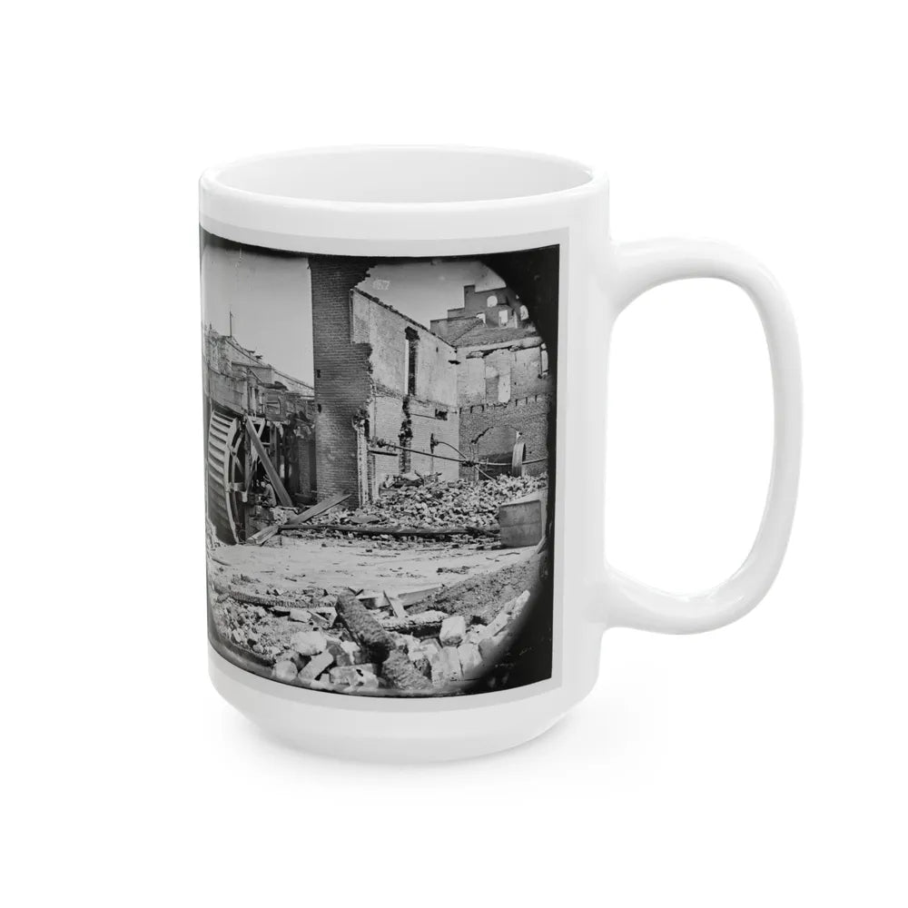 Richmond, Va. Ruins Of Paper Mill With Water-Wheel (U.S. Civil War) White Coffee Mug-Go Mug Yourself