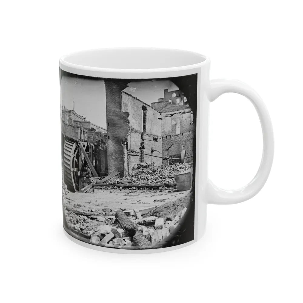 Richmond, Va. Ruins Of Paper Mill With Water-Wheel (U.S. Civil War) White Coffee Mug-Go Mug Yourself