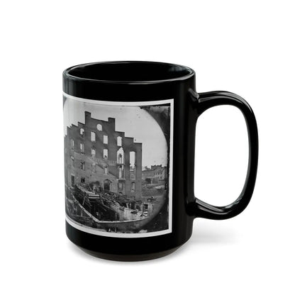 Richmond, Va. Ruins Of Paper Mill; Wrecked Paper-Making Machinery In Foreground (U.S. Civil War) Black Coffee Mug-Go Mug Yourself