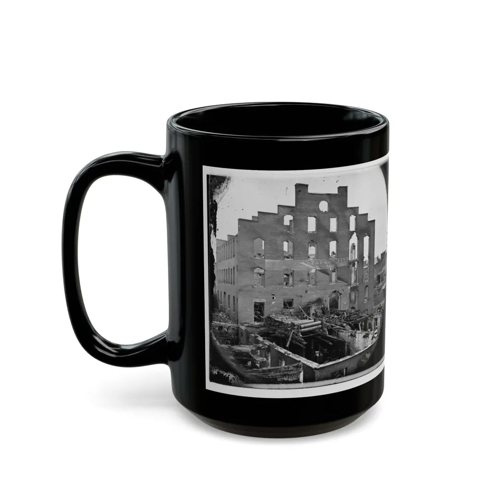 Richmond, Va. Ruins Of Paper Mill; Wrecked Paper-Making Machinery In Foreground (U.S. Civil War) Black Coffee Mug-Go Mug Yourself