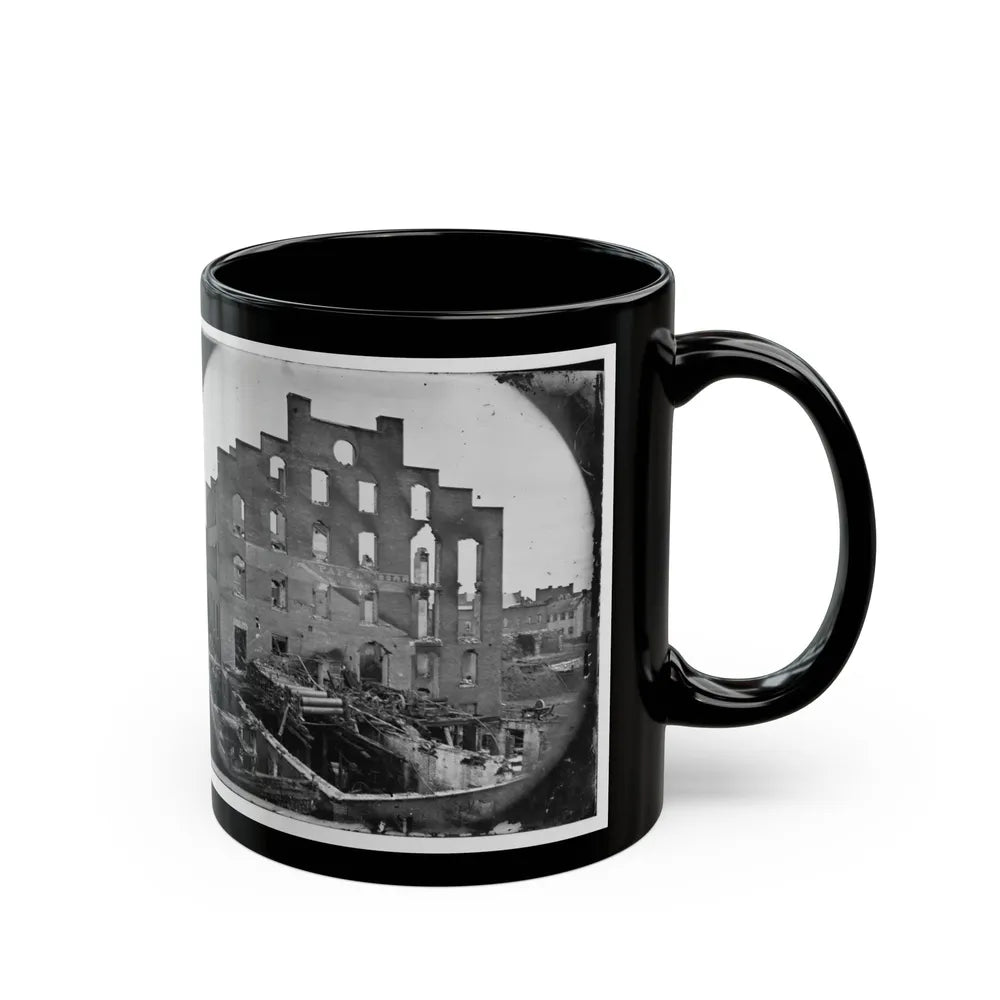 Richmond, Va. Ruins Of Paper Mill; Wrecked Paper-Making Machinery In Foreground (U.S. Civil War) Black Coffee Mug-Go Mug Yourself