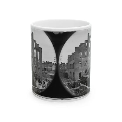 Richmond, Va. Ruins Of Paper Mill; Wrecked Paper-Making Machinery In Foreground (U.S. Civil War) White Coffee Mug-11oz-Go Mug Yourself