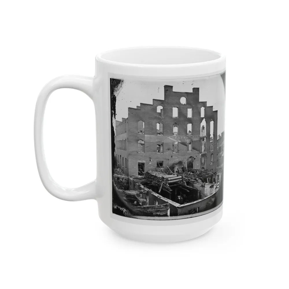 Richmond, Va. Ruins Of Paper Mill; Wrecked Paper-Making Machinery In Foreground (U.S. Civil War) White Coffee Mug-Go Mug Yourself