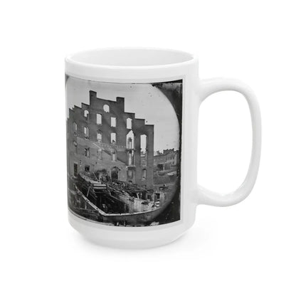 Richmond, Va. Ruins Of Paper Mill; Wrecked Paper-Making Machinery In Foreground (U.S. Civil War) White Coffee Mug-Go Mug Yourself