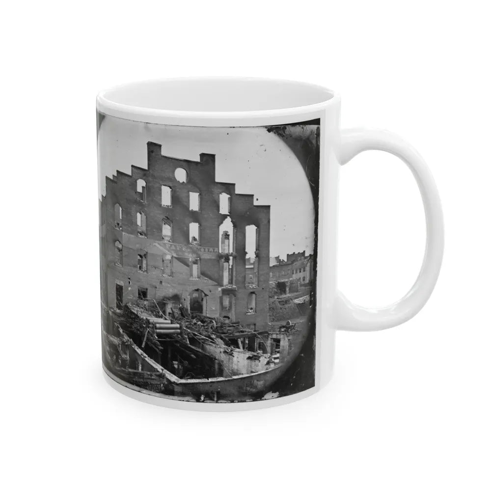 Richmond, Va. Ruins Of Paper Mill; Wrecked Paper-Making Machinery In Foreground (U.S. Civil War) White Coffee Mug-Go Mug Yourself