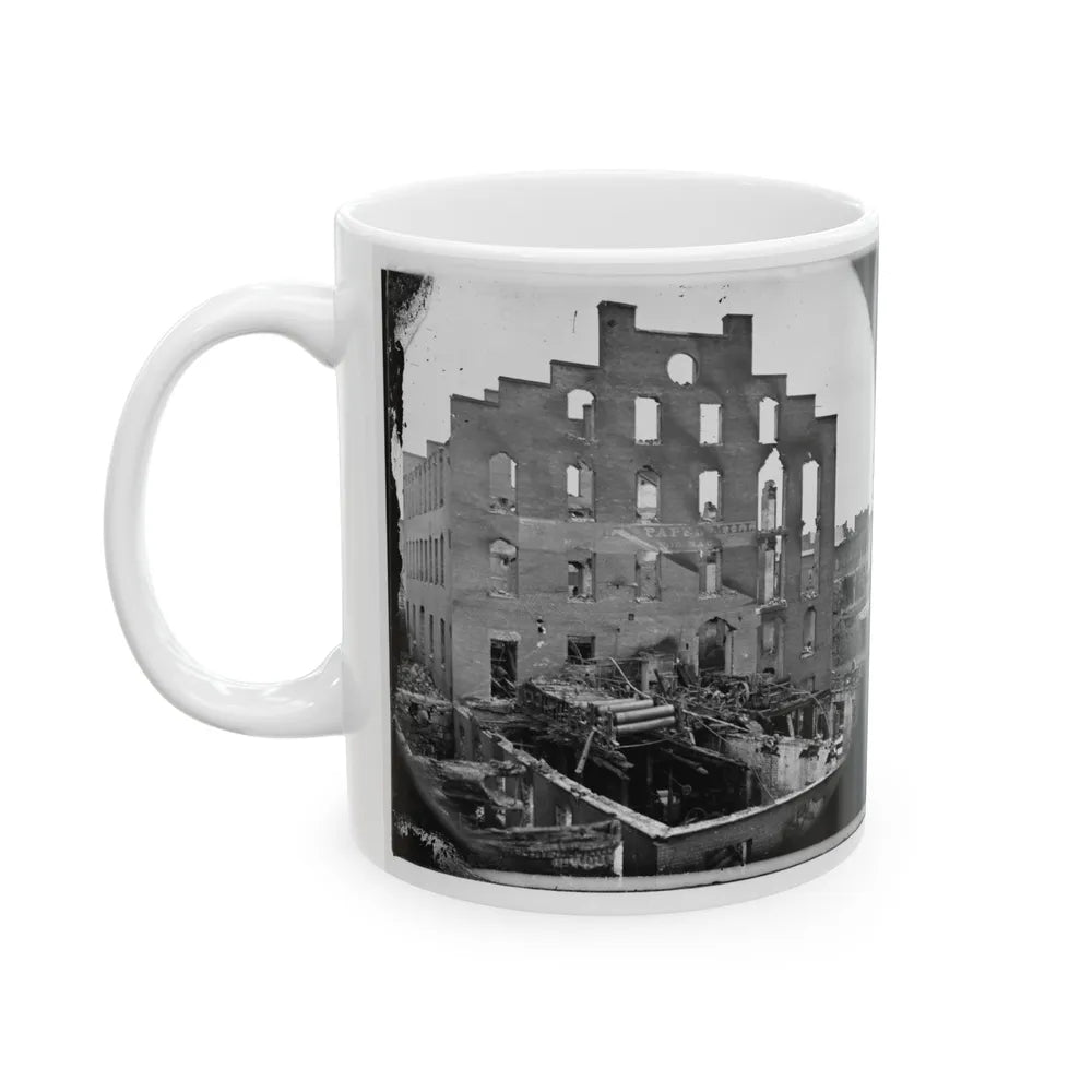 Richmond, Va. Ruins Of Paper Mill; Wrecked Paper-Making Machinery In Foreground (U.S. Civil War) White Coffee Mug-Go Mug Yourself