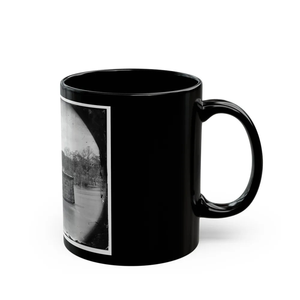 Richmond, Va. Ruins Of Richmond & Danville Railroad Bridge; The City Beyond (U.S. Civil War) Black Coffee Mug-Go Mug Yourself