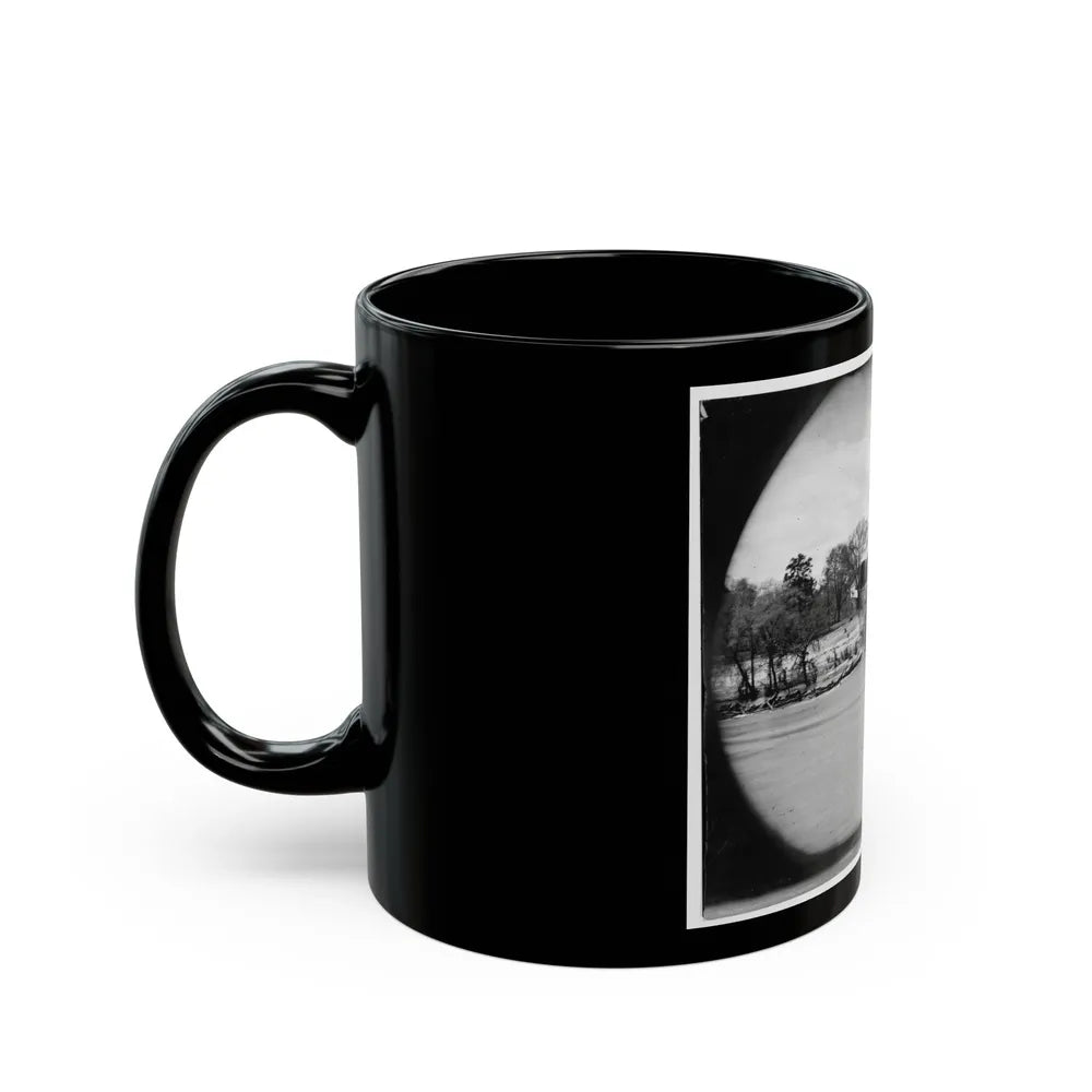 Richmond, Va. Ruins Of Richmond & Danville Railroad Bridge; The City Beyond (U.S. Civil War) Black Coffee Mug-Go Mug Yourself