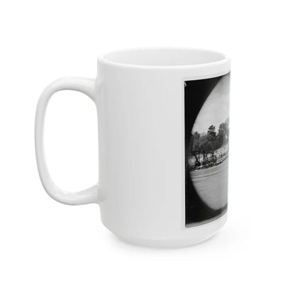 Richmond, Va. Ruins Of Richmond & Danville Railroad Bridge; The City Beyond (U.S. Civil War) White Coffee Mug-Go Mug Yourself