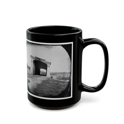 Richmond, Va. Ruins Of Richmond & Danville Railroad Bridge (U.S. Civil War) Black Coffee Mug-Go Mug Yourself