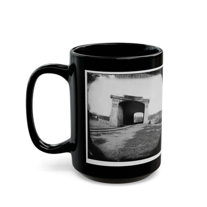 Richmond, Va. Ruins Of Richmond & Danville Railroad Bridge (U.S. Civil War) Black Coffee Mug-Go Mug Yourself