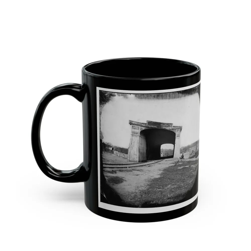 Richmond, Va. Ruins Of Richmond & Danville Railroad Bridge (U.S. Civil War) Black Coffee Mug-Go Mug Yourself