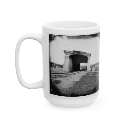 Richmond, Va. Ruins Of Richmond & Danville Railroad Bridge (U.S. Civil War) White Coffee Mug-Go Mug Yourself