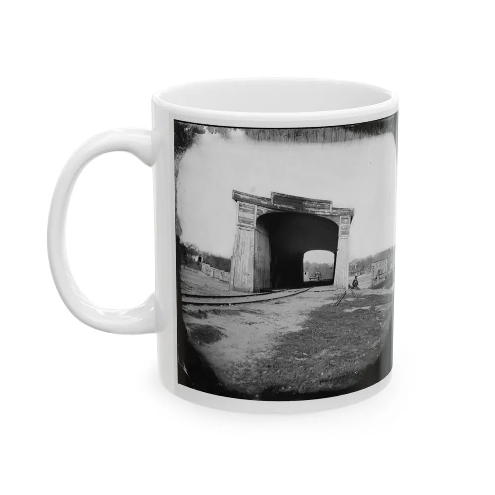 Richmond, Va. Ruins Of Richmond & Danville Railroad Bridge (U.S. Civil War) White Coffee Mug-Go Mug Yourself