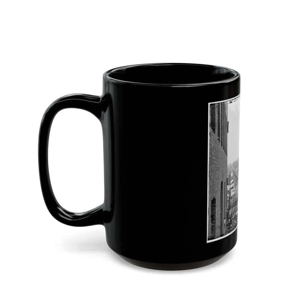 Richmond, Va. Ruins Of Richmond & Petersburg Railroad Bridge (U.S. Civil War) Black Coffee Mug-Go Mug Yourself