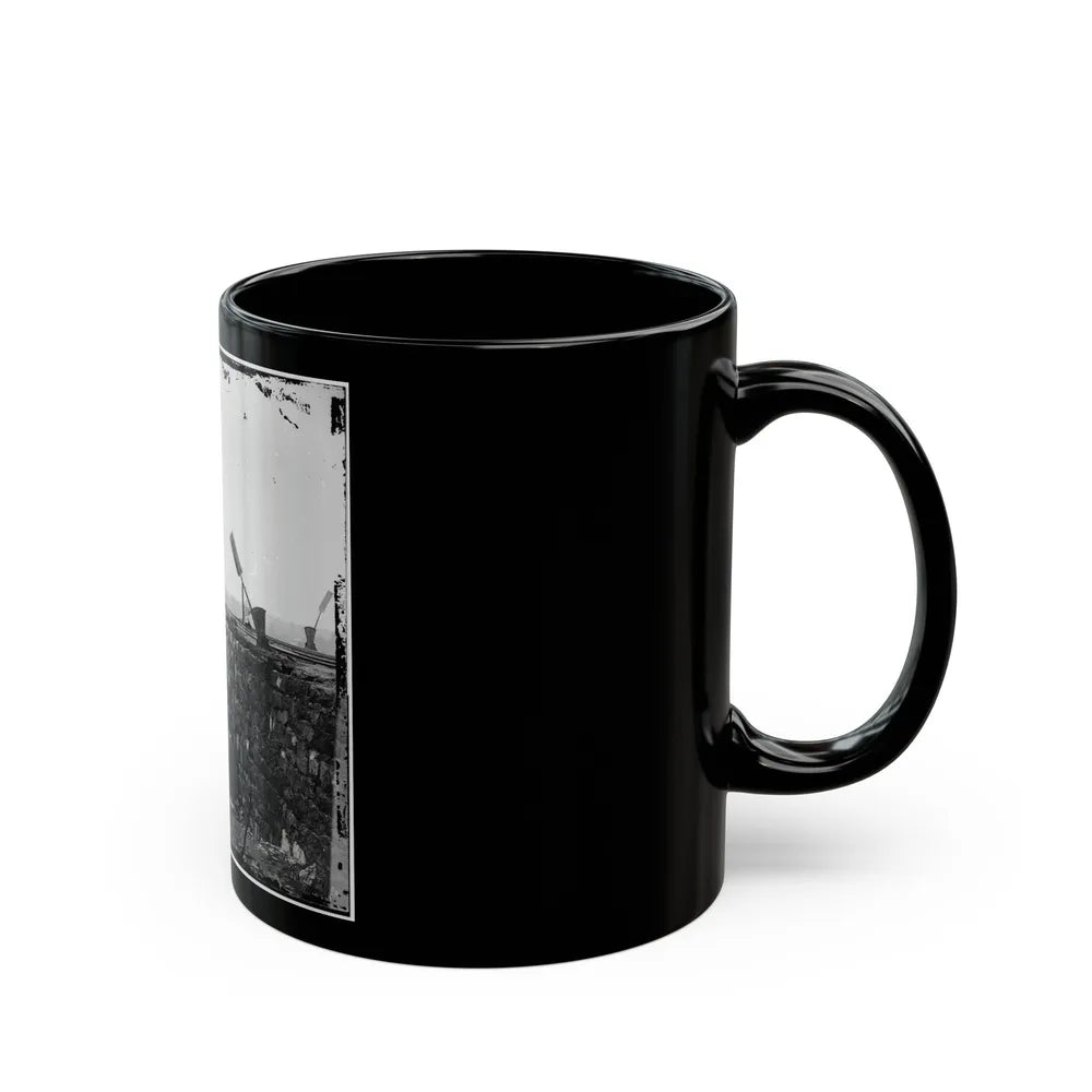 Richmond, Va. Ruins Of Richmond & Petersburg Railroad Bridge (U.S. Civil War) Black Coffee Mug-Go Mug Yourself