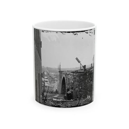 Richmond, Va. Ruins Of Richmond & Petersburg Railroad Bridge (U.S. Civil War) White Coffee Mug-11oz-Go Mug Yourself