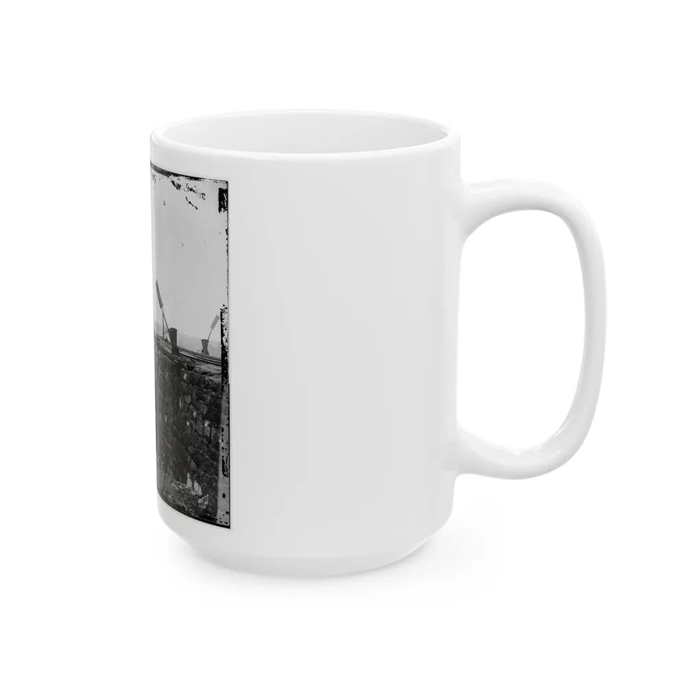 Richmond, Va. Ruins Of Richmond & Petersburg Railroad Bridge (U.S. Civil War) White Coffee Mug-Go Mug Yourself