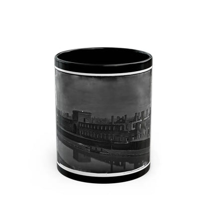 Richmond, Va. Ruins Of State Arsenal From The Canal (U.S. Civil War) Black Coffee Mug-11oz-Go Mug Yourself