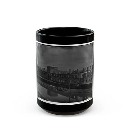 Richmond, Va. Ruins Of State Arsenal From The Canal (U.S. Civil War) Black Coffee Mug-15oz-Go Mug Yourself