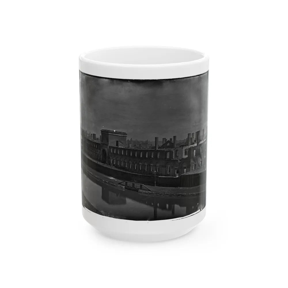 Richmond, Va. Ruins Of State Arsenal From The Canal (U.S. Civil War) White Coffee Mug-15oz-Go Mug Yourself