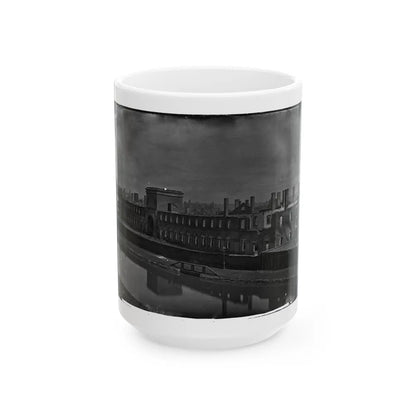 Richmond, Va. Ruins Of State Arsenal From The Canal (U.S. Civil War) White Coffee Mug-15oz-Go Mug Yourself