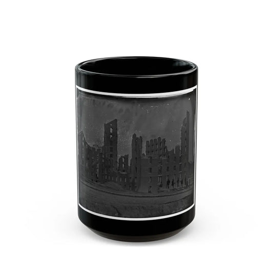 Richmond, Va. Ruins Of The Gallego Flour Mill; A Later View (U.S. Civil War) Black Coffee Mug-15oz-Go Mug Yourself