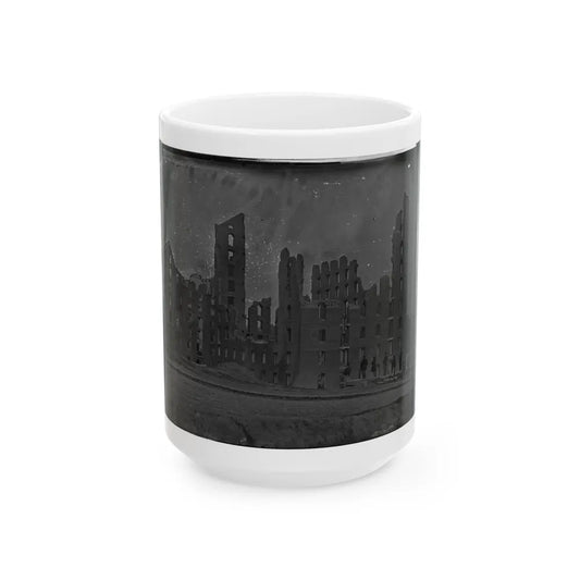 Richmond, Va. Ruins Of The Gallego Flour Mill; A Later View (U.S. Civil War) White Coffee Mug-15oz-Go Mug Yourself