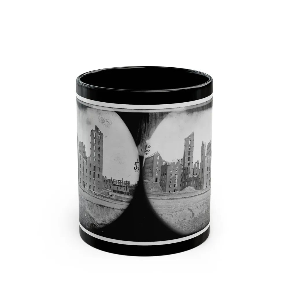 Richmond, Va. Ruins Of The Gallego Flour Mill (U.S. Civil War) Black Coffee Mug-11oz-Go Mug Yourself