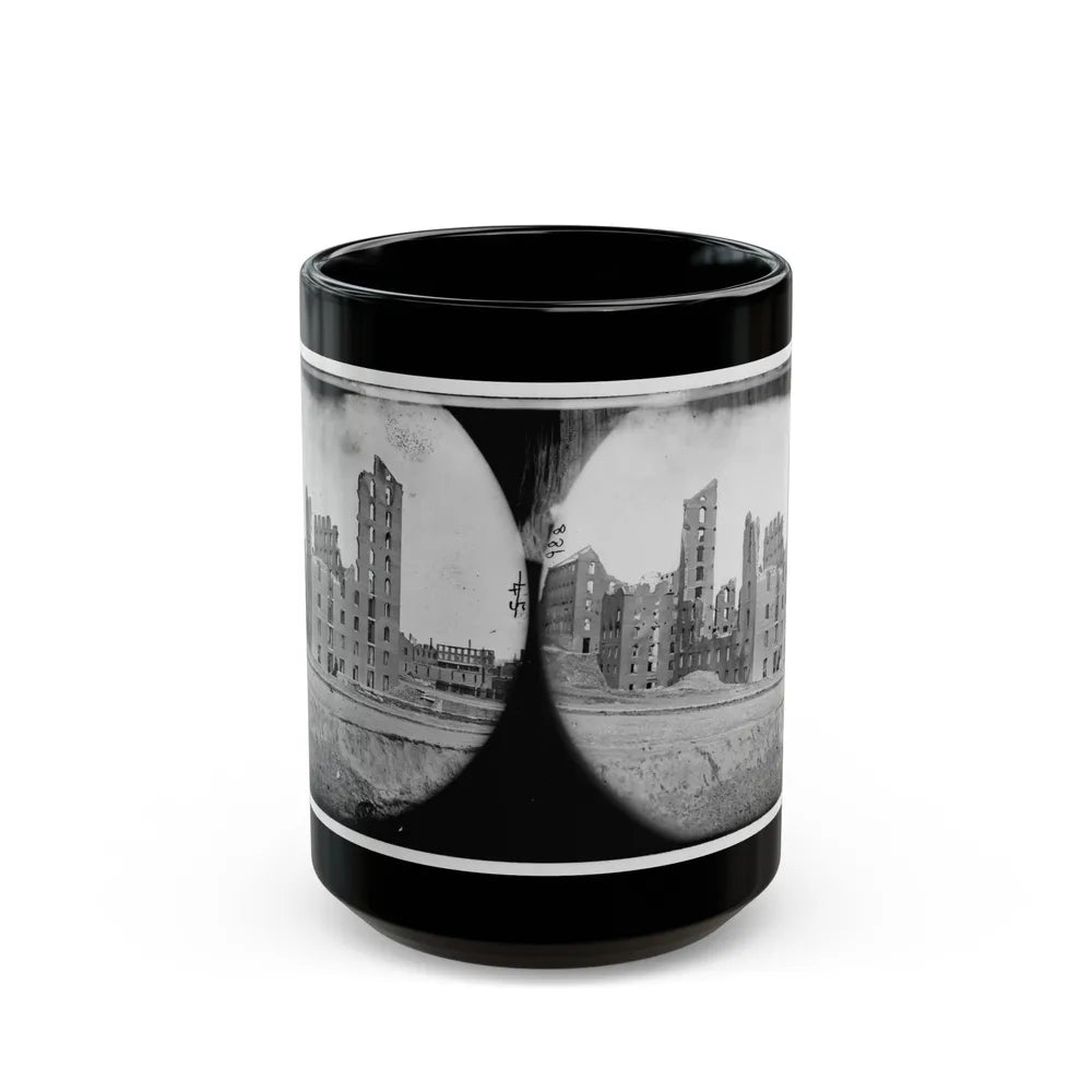 Richmond, Va. Ruins Of The Gallego Flour Mill (U.S. Civil War) Black Coffee Mug-15oz-Go Mug Yourself