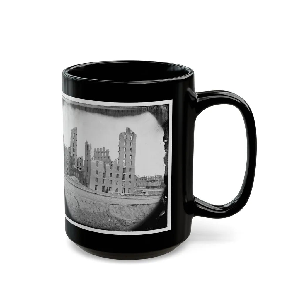 Richmond, Va. Ruins Of The Gallego Flour Mill (U.S. Civil War) Black Coffee Mug-Go Mug Yourself