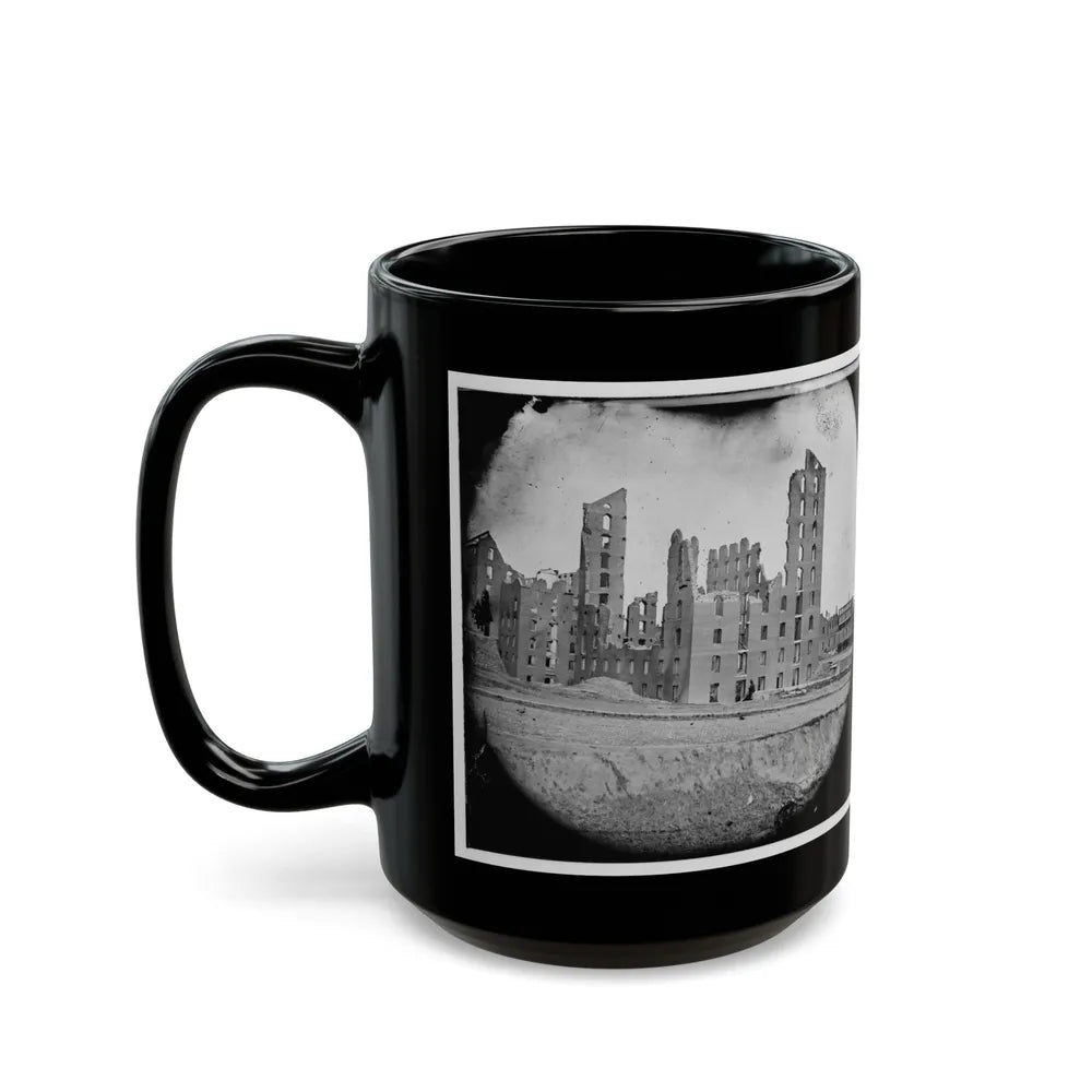 Richmond, Va. Ruins Of The Gallego Flour Mill (U.S. Civil War) Black Coffee Mug-Go Mug Yourself