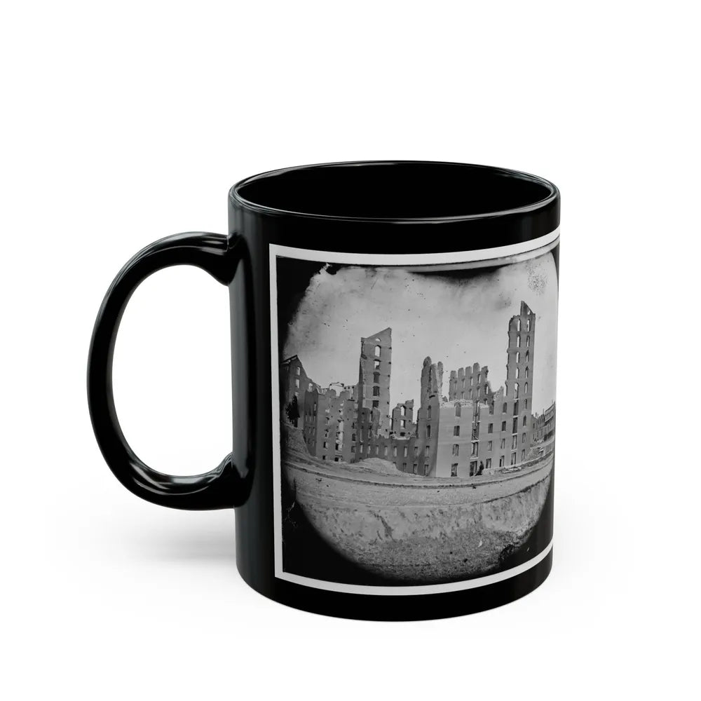 Richmond, Va. Ruins Of The Gallego Flour Mill (U.S. Civil War) Black Coffee Mug-Go Mug Yourself