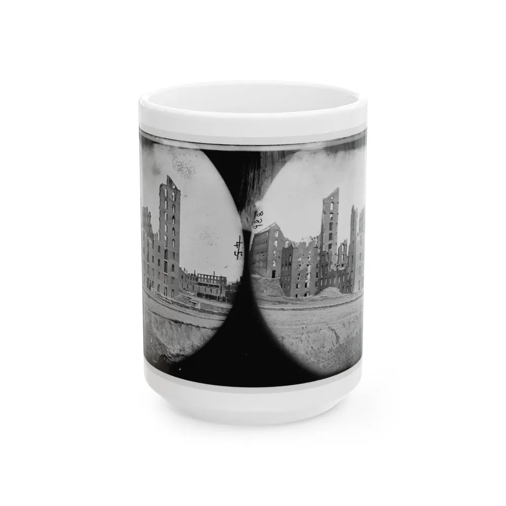 Richmond, Va. Ruins Of The Gallego Flour Mill (U.S. Civil War) White Coffee Mug-15oz-Go Mug Yourself