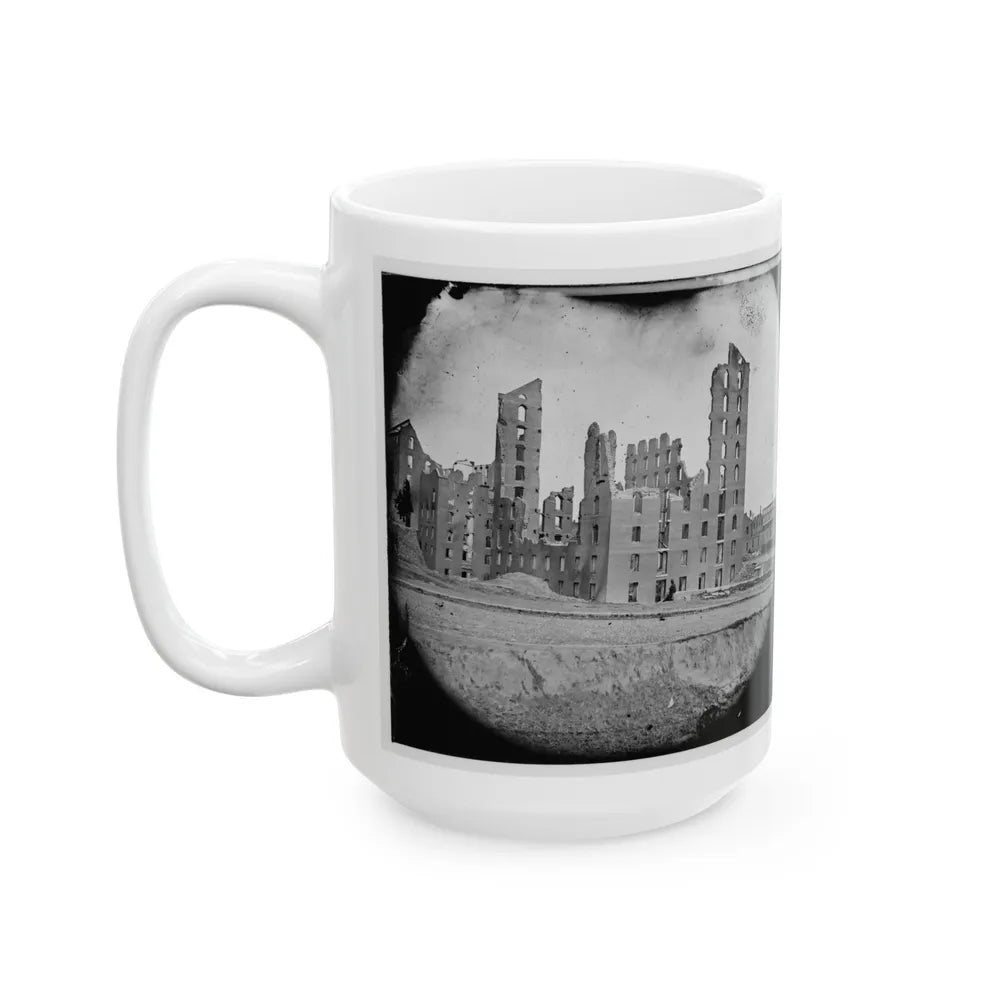 Richmond, Va. Ruins Of The Gallego Flour Mill (U.S. Civil War) White Coffee Mug-Go Mug Yourself