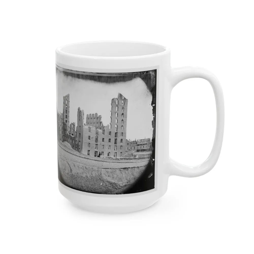 Richmond, Va. Ruins Of The Gallego Flour Mill (U.S. Civil War) White Coffee Mug-Go Mug Yourself