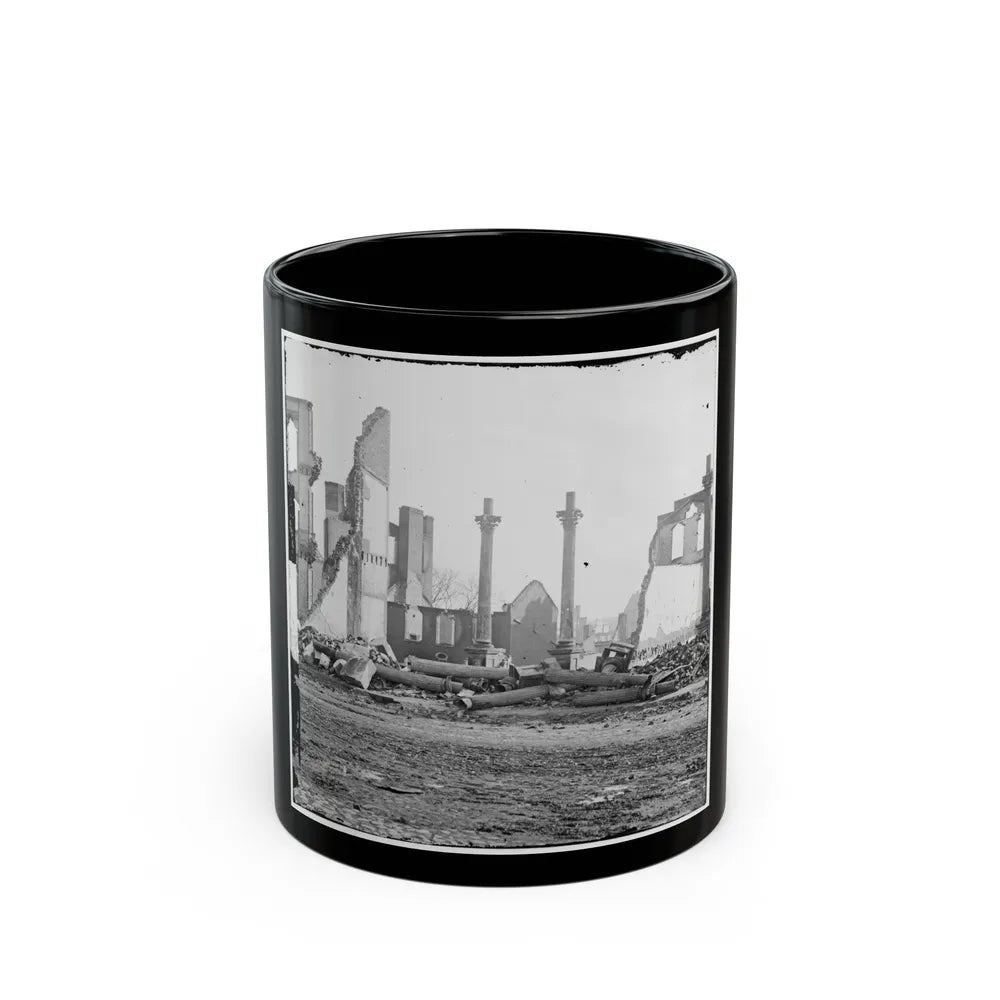 Richmond, Va. Ruins Of The Southern Express Office (Carey Street) (U.S. Civil War) Black Coffee Mug-11oz-Go Mug Yourself