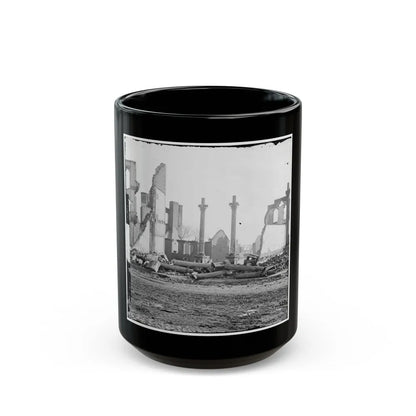 Richmond, Va. Ruins Of The Southern Express Office (Carey Street) (U.S. Civil War) Black Coffee Mug-15oz-Go Mug Yourself