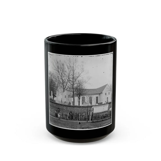 Richmond, Va. St. John's Church And Graveyard From Street (U.S. Civil War) Black Coffee Mug-15oz-Go Mug Yourself