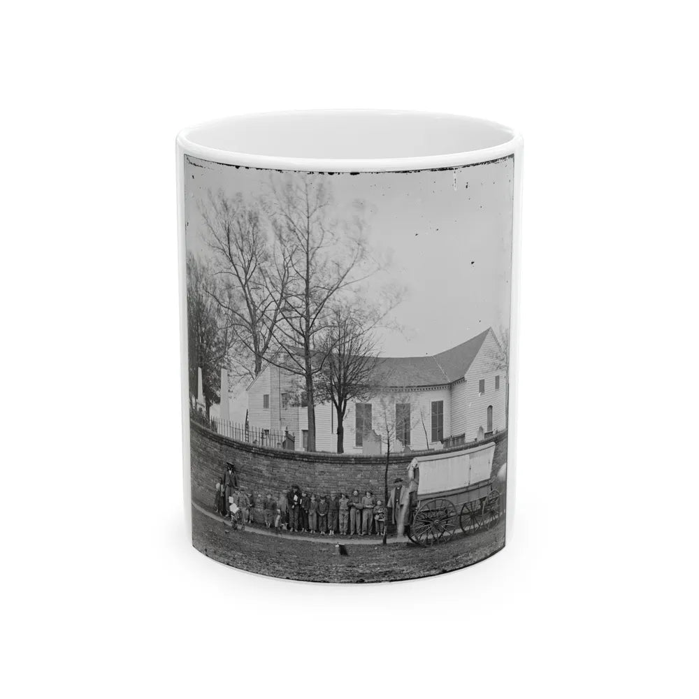 Richmond, Va. St. John's Church And Graveyard From Street (U.S. Civil War) White Coffee Mug-11oz-Go Mug Yourself