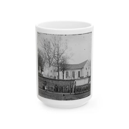 Richmond, Va. St. John's Church And Graveyard From Street (U.S. Civil War) White Coffee Mug-15oz-Go Mug Yourself