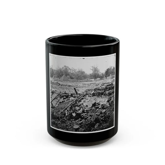 Richmond, Va. Stacked And Scattered Ammunition Near The State Arsenal; Another View (U.S. Civil War) Black Coffee Mug-15oz-Go Mug Yourself