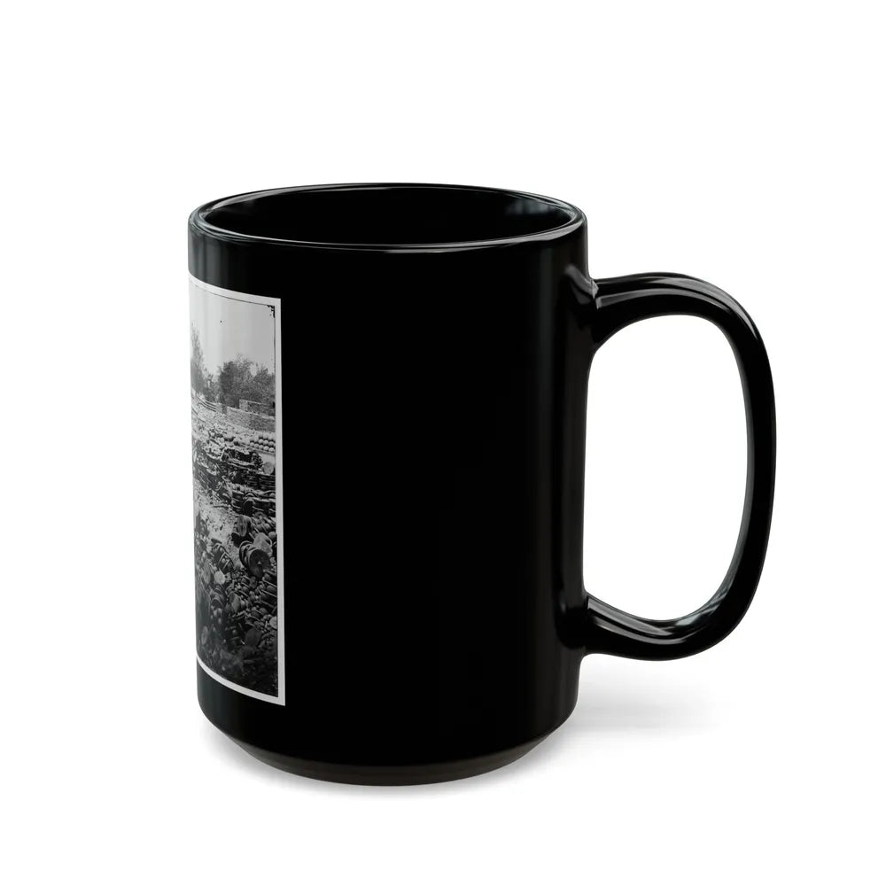 Richmond, Va. Stacked And Scattered Ammunition Near The State Arsenal; Another View (U.S. Civil War) Black Coffee Mug-Go Mug Yourself