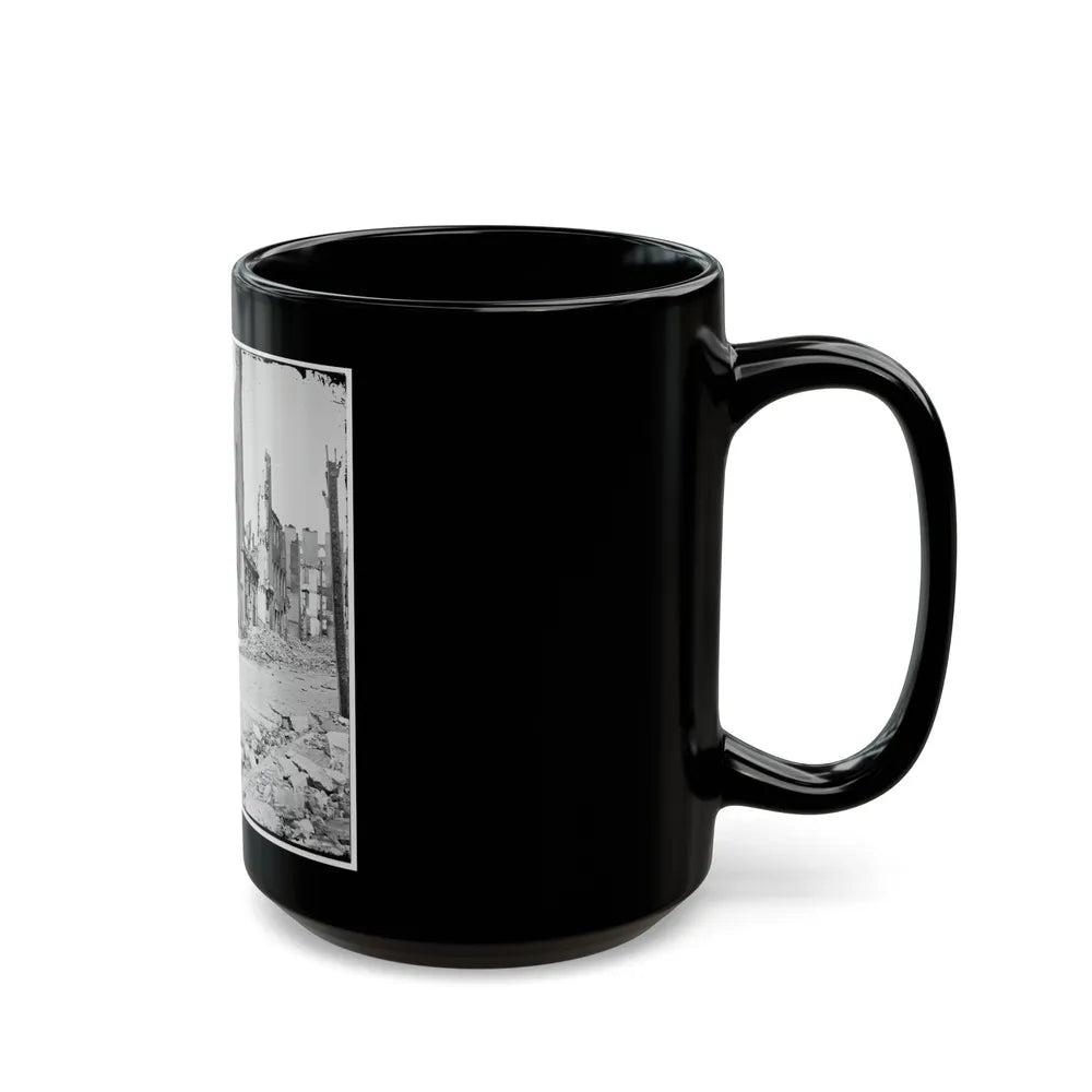 Richmond, Va. Street In The Burned District (U.S. Civil War) Black Coffee Mug-Go Mug Yourself