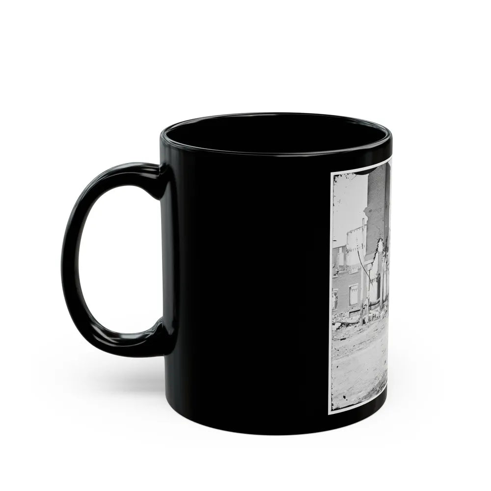 Richmond, Va. Street In The Burned District (U.S. Civil War) Black Coffee Mug-Go Mug Yourself